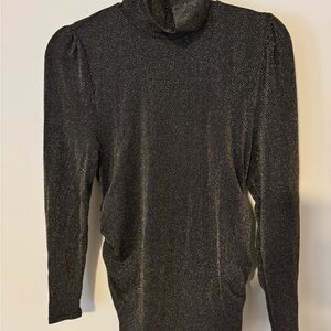 Motherhood maternity full length shimmery dress in brown gold size M.